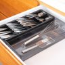 Organizador De Talheres E Utensilios Clear Preto Fechado OU - 4