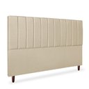 Ver imagem 3 de Cabeceira Estofada Cama Box King Carla 195cm Linho:bege