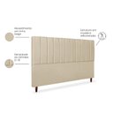 Ver imagem 4 de Cabeceira Estofada Cama Box King Carla 195cm Linho:bege