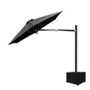 Ver imagem 3 de Ombrelone Lateral Preto - 2,70m de Diâmetro - em Alumínio - Base Cachepô - Persianet