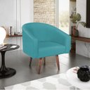 Ver imagem 2 de Kit 02 Poltronas Decorativas Sala de Estar Recepção Luiza Pés Palito Suede - Doce Sonho Móveis Kit 2