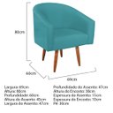 Ver imagem 3 de Kit 02 Poltronas Decorativas Sala de Estar Recepção Luiza Pés Palito Suede - Doce Sonho Móveis Kit 2