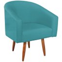 Ver imagem 5 de Kit 02 Poltronas Decorativas Sala de Estar Recepção Luiza Pés Palito Suede - Doce Sonho Móveis Kit 2