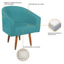 Ver imagem 4 de Kit 02 Poltronas Decorativas Sala de Estar Recepção Luiza Pés Palito Suede - Doce Sonho Móveis Kit 2