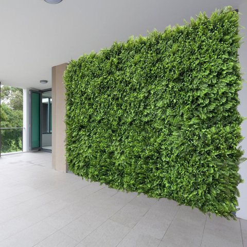 16 Painéis para Parede Verde Artificial Jardim Vertical Aspecto Natural Placas 60x40cm Premium