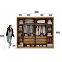 Ver imagem 4 de Guarda Roupa Casal 6 Portas 6 Gavetas Granada Ripado-cumaru Móveis Novo Horizonte