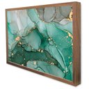 Ver imagem 1 de Quadro Decorativo Abstrato Mármore Verde Safira em Moldura Caixa TaColado Moldura Caixa 3cm Madeira 