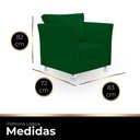 Ver imagem 3 de Poltrona Cadeira Decorativa para Sala e Quarto Lisboa Suede Verde