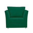 Ver imagem 1 de Poltrona Cadeira Decorativa para Sala e Quarto Lisboa Suede Verde