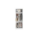 Ver imagem 2 de Guarda-roupa 2 Portas 2 Cabideiros Kappesberg Adapt Branco/nogueira 80cm