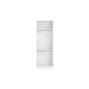 Ver imagem 3 de Guarda-roupa 2 Portas 2 Cabideiros Kappesberg Adapt Branco/nogueira 80cm