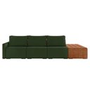Ver imagem 2 de Sofá Ilha 3 Lugares Living 402cm Modulado Lary Veludo K01 Cor Verde