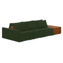 Ver imagem 1 de Sofá Ilha 3 Lugares Living 402cm Modulado Lary Veludo K01 Cor Verde
