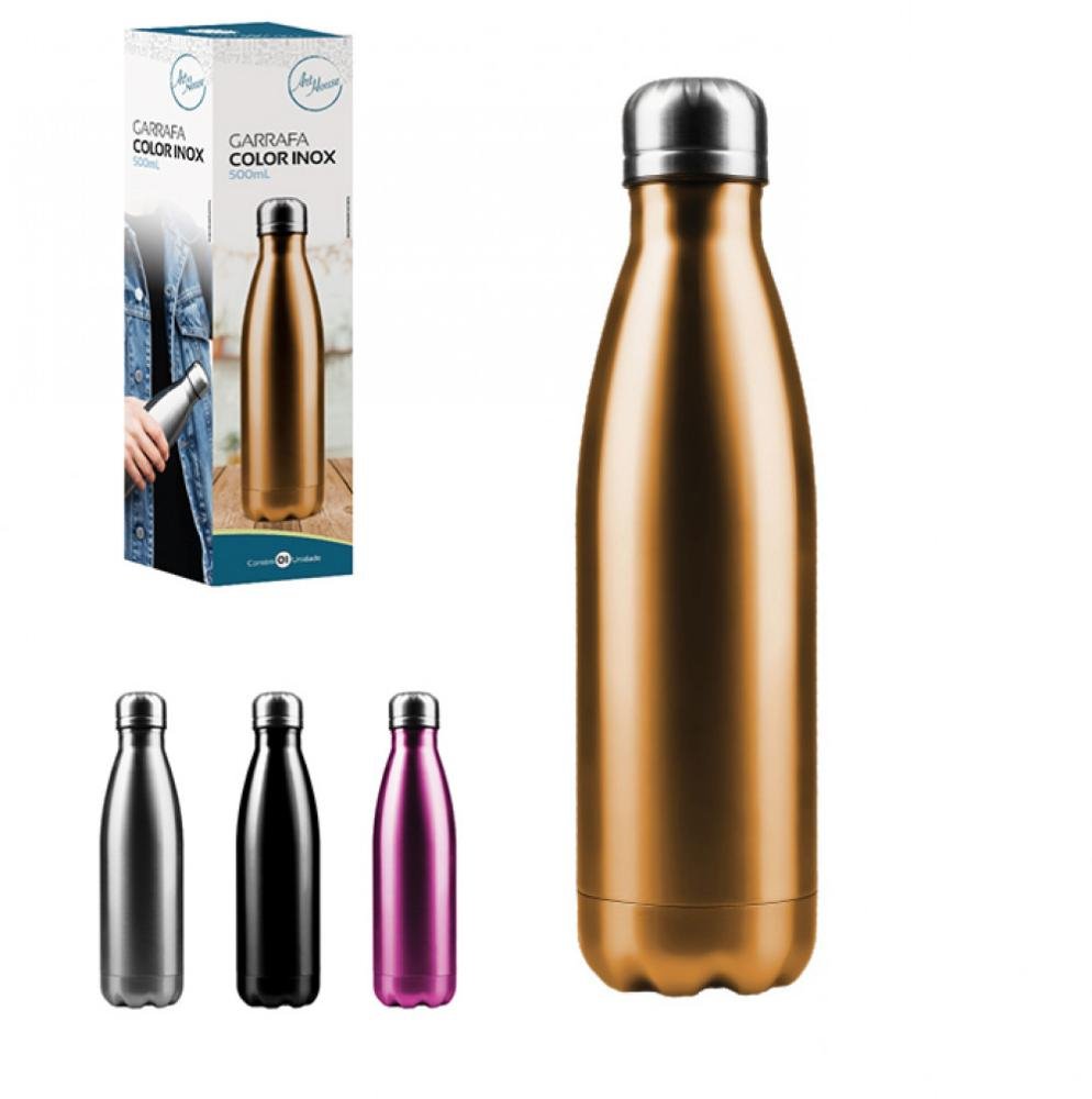 Garrafa Inox Squeeze 500Ml Color - Art House - 1