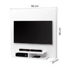 Ver imagem 3 de Painel TV até 42" Polegadas 2 Nichos Branco Quenia J&A Móveis 90x90x23