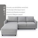 Ver imagem 4 de Sofá Zante Chaise e 2 Lugares 2,39m 