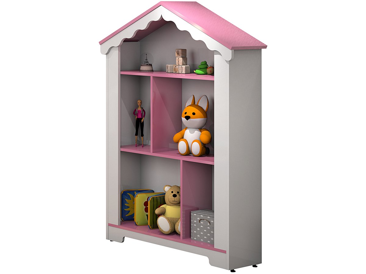 Cama Infantil Castelo Com Colchão e Estante Nicho de Brinquedo - 5