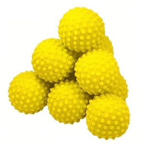 Kit 12 Bolinha Cravo Fisioterapia Anti Stress Mão Bola Pet Exercitadora - Amarelo