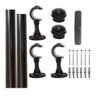 Kit Varão 2m para Cortinas 19mm Tabaco - 2