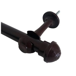 Kit Varão 2m para Cortinas 19mm Tabaco