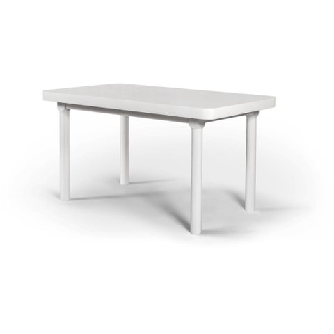 Mesa de Jantar Retangular 4 Lugares de Madeira 140x80 França Branco - Straub Web