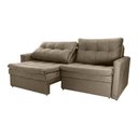 Ver imagem 3 de Sofá Cama Reclinável 2 Lugares 220cm Nayla Veludo Turkey Capuccino Matrix