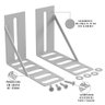 Kit 05 Pares Frame Adaptador Para Cabeceira Cama Box L02 Casal Queen King Solteiro - Lyam Decor - 4