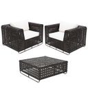 Ver imagem 1 de Kit 2 Poltronas de Varanda e Jardim com Mesinha de Centro Fibra Sintética