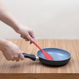 Frigideira Antiaderente de Cerâmica e Alumínio e Espátula de Silicone - Oikos - 5