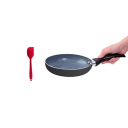 Frigideira Antiaderente de Cerâmica e Alumínio e Espátula de Silicone - Oikos - 2