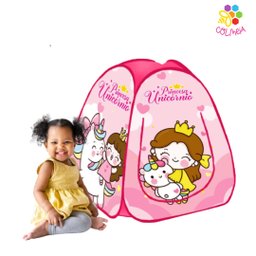 Toca Barraca Infantil Dobrável Pop Up + 50 Bolinhas Princesa Unicórnio - 5