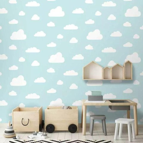Papel de Parede Hf Petit Infantil Azul 61821