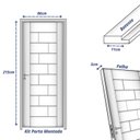 Ver imagem 4 de Kit Porta de Madeira Maciça Ekos 215x86cm Batente 11cm Abertura Direita Natural Uniportas