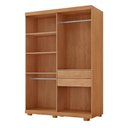 Ver imagem 5 de Guarda-Roupa Solteiro 100% MDF 4 Portas e 2 Gavetas com Pés Multimóveis CR35519 Madeirado/Off
