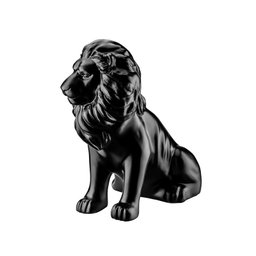 Escultura Estátua Decorativa Leão Sentado 60 Cm:preto Fosco - 2
