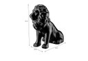 Ver imagem 3 de Escultura Estátua Decorativa Leão Sentado 60 Cm:preto Fosco