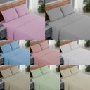 Ver imagem 1 de Kit Roupa de Cama Casal Percal 200 Fios 100% Algodão com Elástico e Fronhas 4 Peças:avela