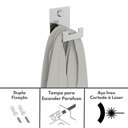 Ver imagem 6 de Gancho De Parede Inox Toalha Cabide Banheiro Elg