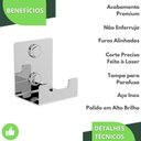 Ver imagem 5 de Gancho De Parede Inox Toalha Cabide Banheiro Elg