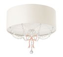 Ver imagem 1 de Luminária Plafon Infantil Laço Cúpula Branco 50x15 3e27