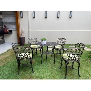 Conjunto para Jardim Viena Alumínio Fundido Área Externa Varanda Piscina Pousada Hotel Artesane Móve