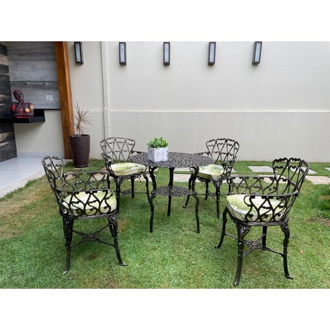 Conjunto para Jardim Viena Alumínio Fundido Área Externa Varanda Piscina Pousada Hotel Artesane Móve