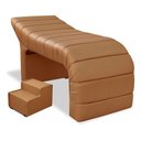 Ver imagem 2 de Maca Estofada Luxo para Estética, Spa, Cílios, Sobrancelhas Corino Marrom/caramelo Bz Home Decor