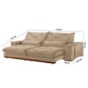 Ver imagem 4 de Sofá Turim Linho 02 Módulos de 80cm B25cm Meu Sofá Online