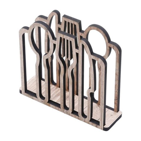 Porta Guardanapo Talher Pérola Em Madeira
