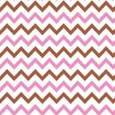 Ver imagem 3 de Papel de Parede Infantil - Chevron Rosa, Branco e Marrom Arte Destaque 3 Metros