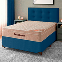 Ver imagem 1 de Kit Cama Box + Cabeceira + Colchão Casal Molas Ensacadas - Airtech - Ortobom