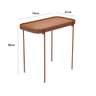 Mesa Lateral G Melin 70x37 Nature com Pes Metal Cobre Ofertamo - 6