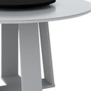 Ver imagem 2 de Mesa de Jantar Redonda Isabela 1,35m com Tampo Giratório Off White/off White/preto - New Ceval