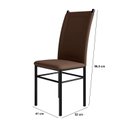 Ver imagem 2 de Conjunto 2 Cadeiras 41cm x 96,5cm Tokio Marrom/Preto